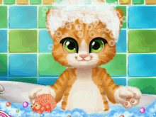 Уход за котёнком: Ванна для рыжика